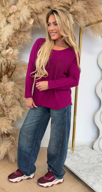 ROUND NECK SOFT TOP FUCHSIA
