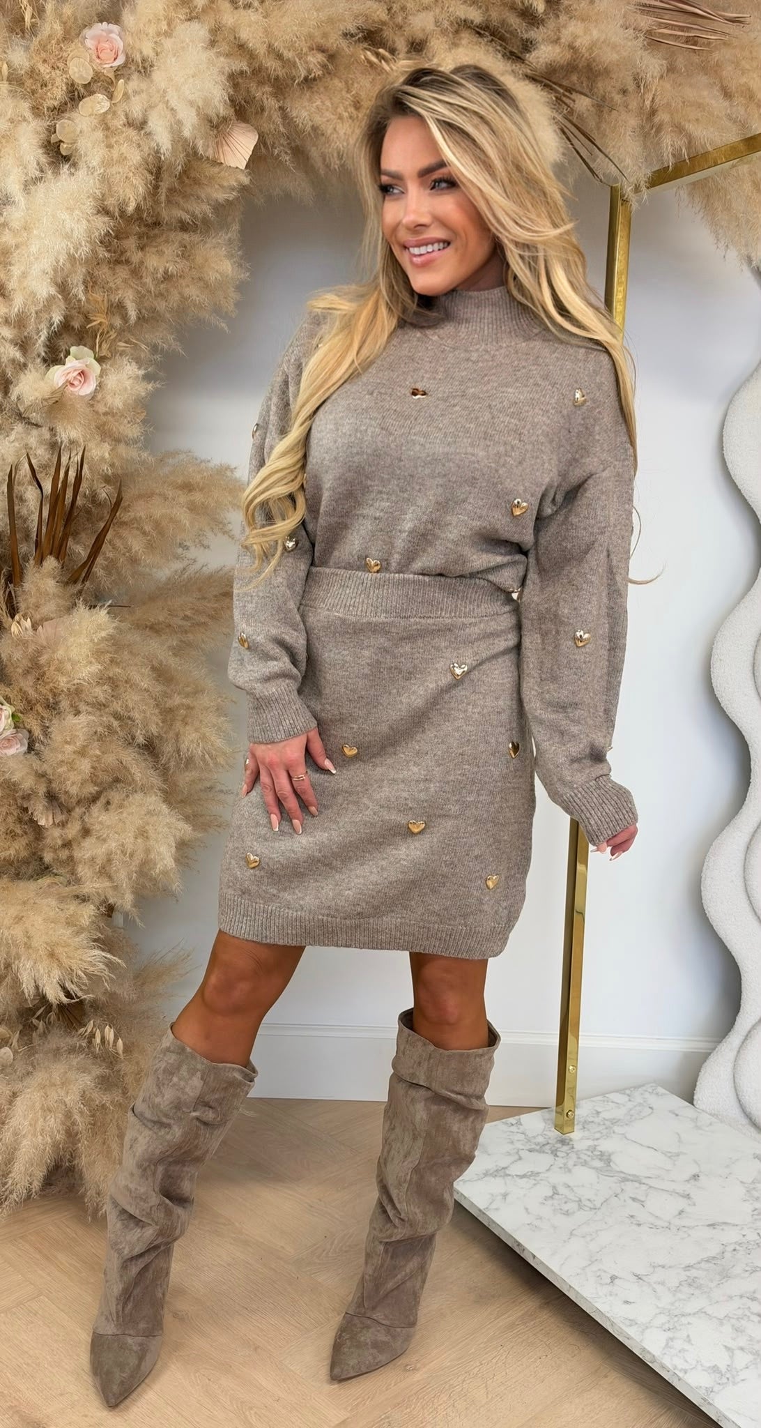 ENDLESS LOVE KNIT SET 817 TAUPE