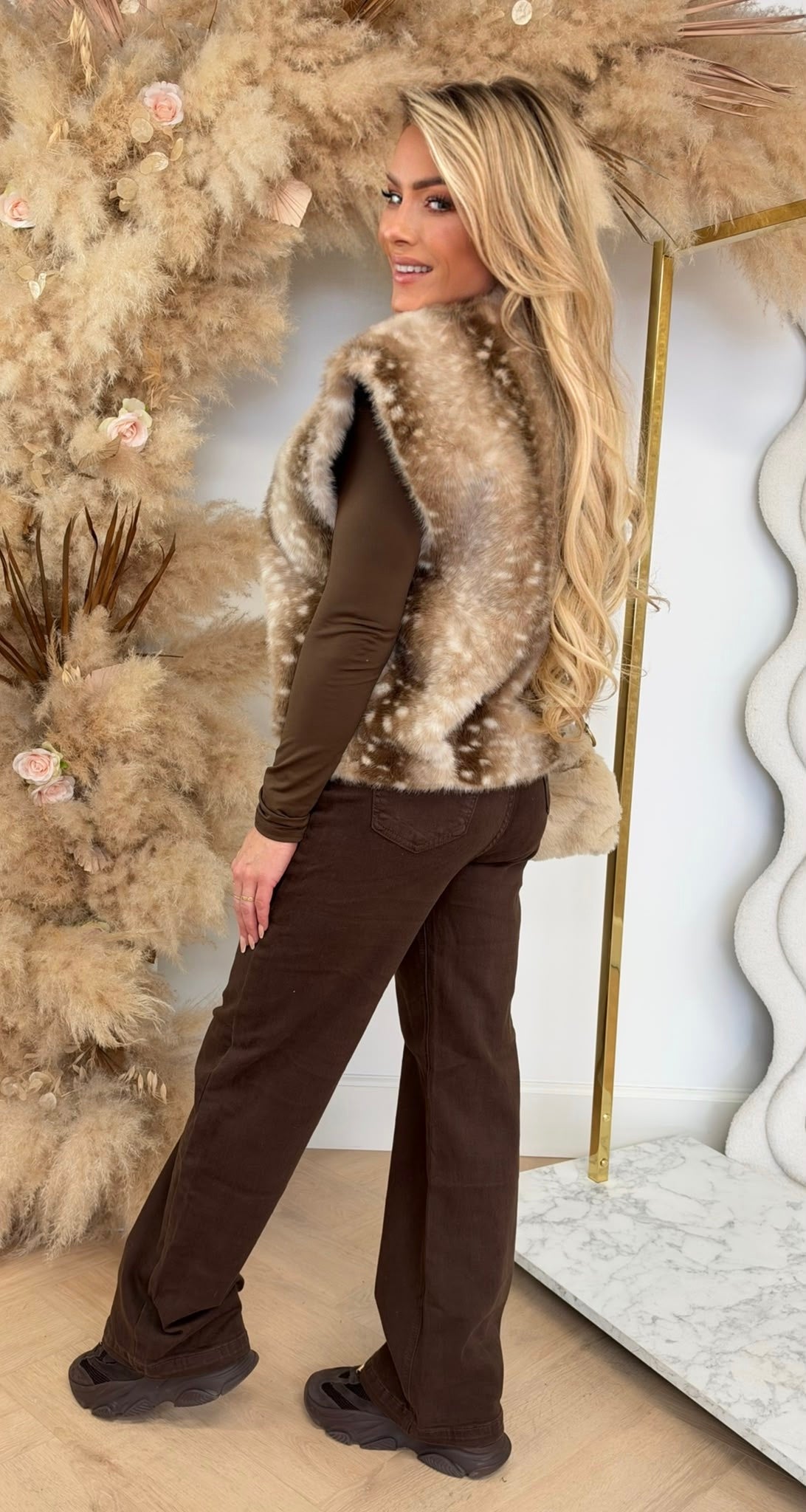 MEGA SOFT ANIMAL GILET 033 BEIGE