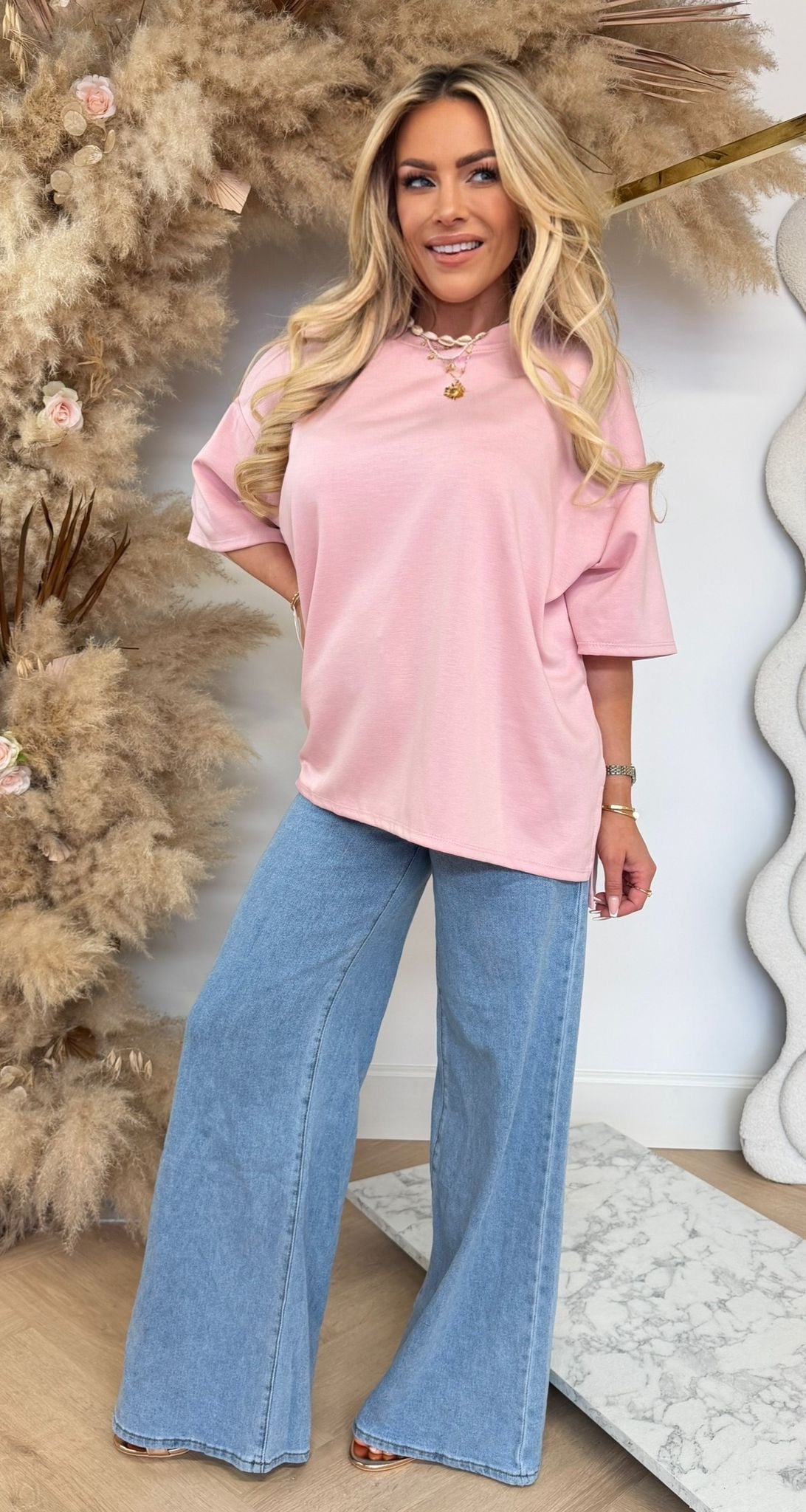 BASIC OVERSIZED TEE PINK