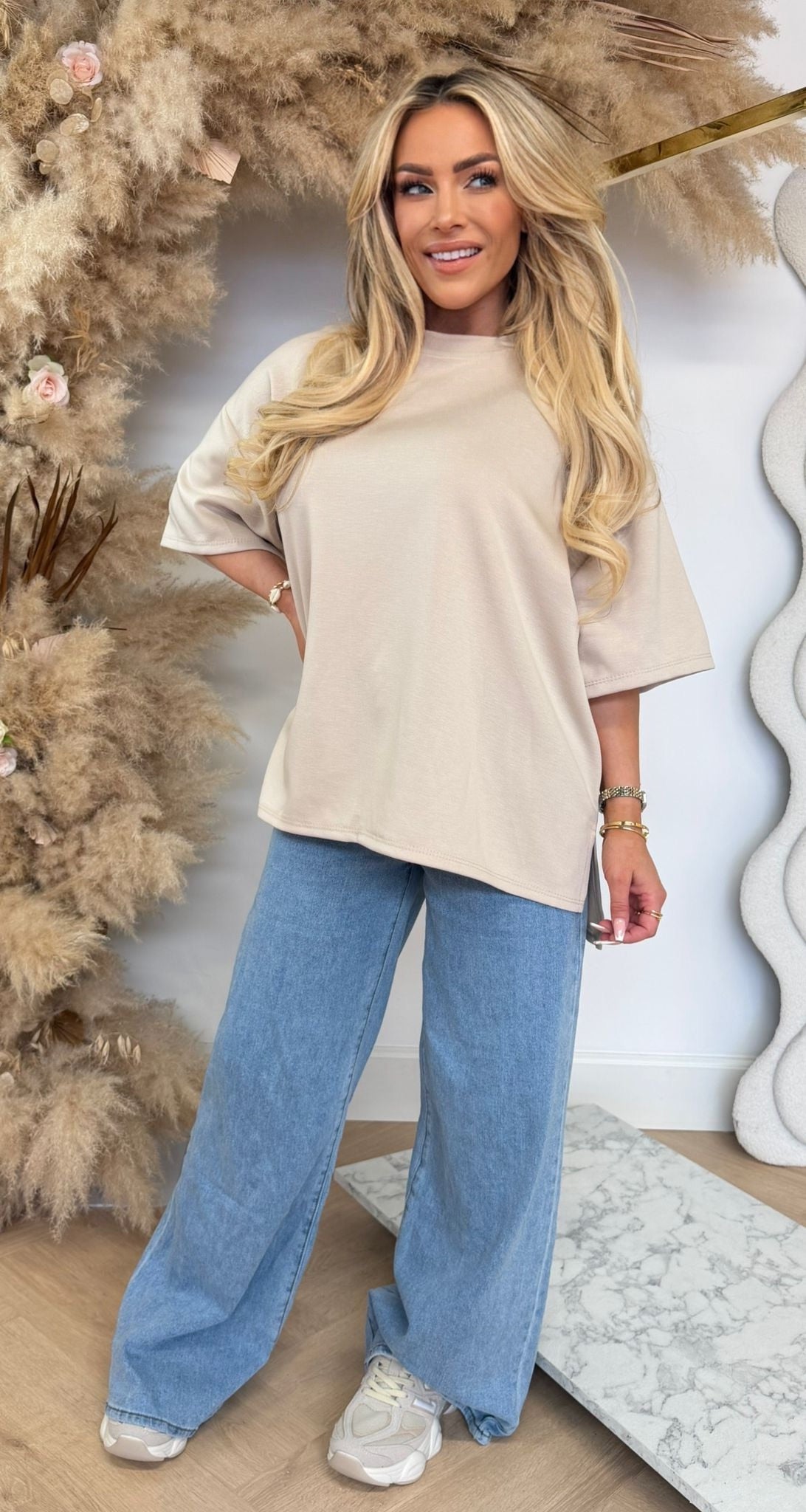 BASIC OVERSIZED TEE BEIGE