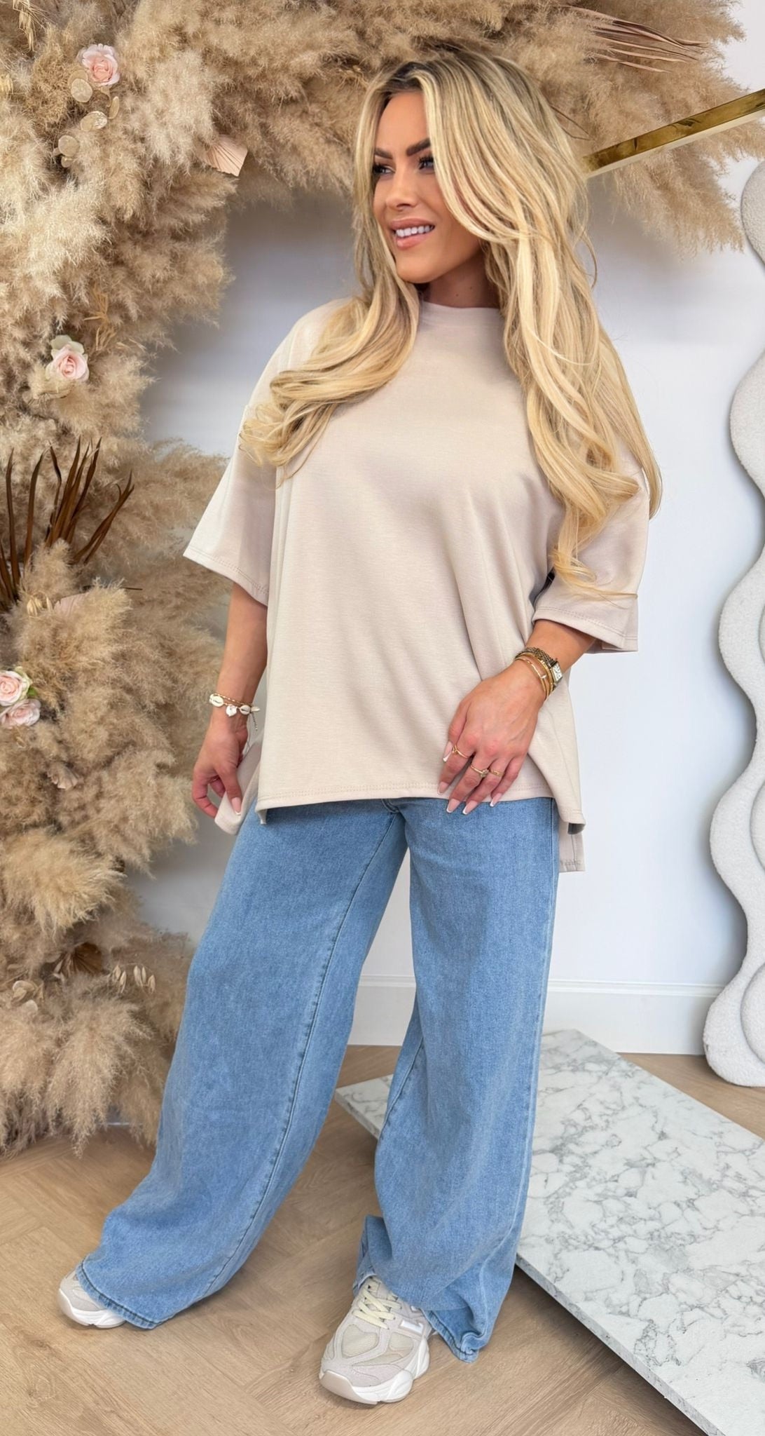 BASIC OVERSIZED TEE BEIGE