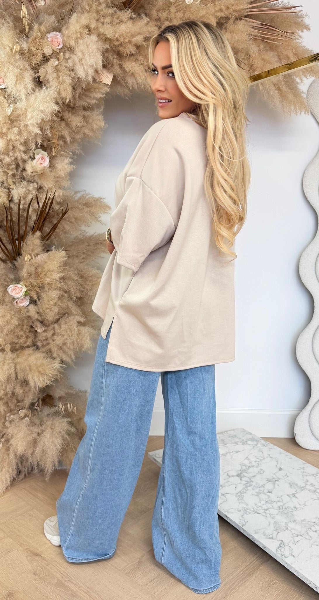 BASIC OVERSIZED TEE BEIGE