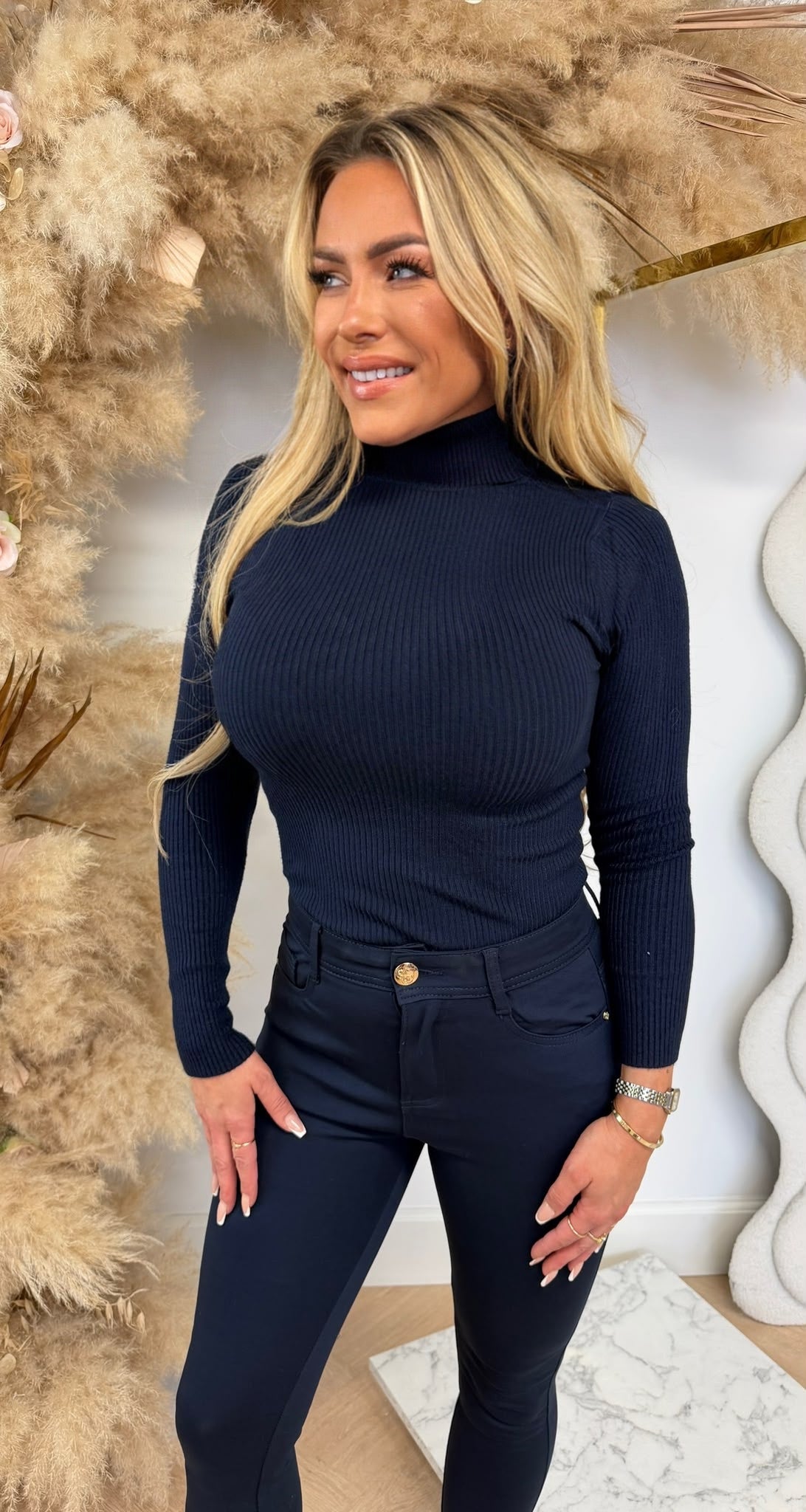 PERFECT RIB KOL TOP 18001 NAVY