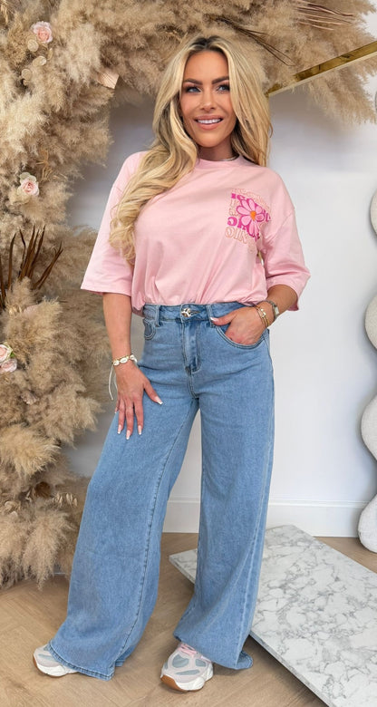 FLOWER ICONIC TEE 2665 PINK