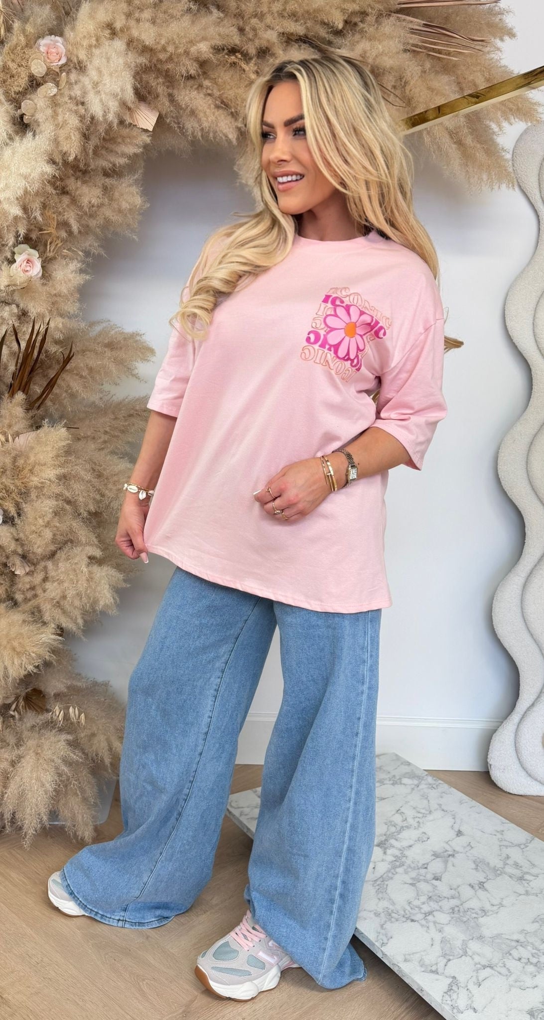 FLOWER ICONIC TEE 2665 PINK
