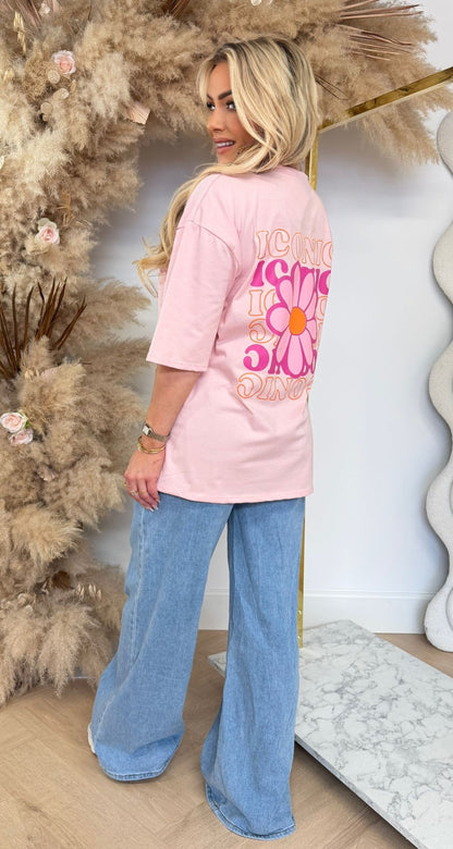 FLOWER ICONIC TEE 2665 PINK