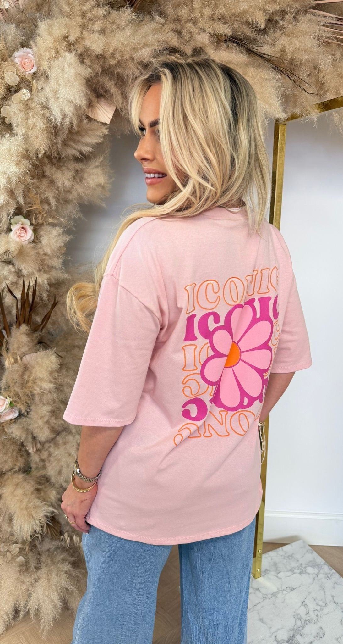 FLOWER ICONIC TEE 2665 PINK