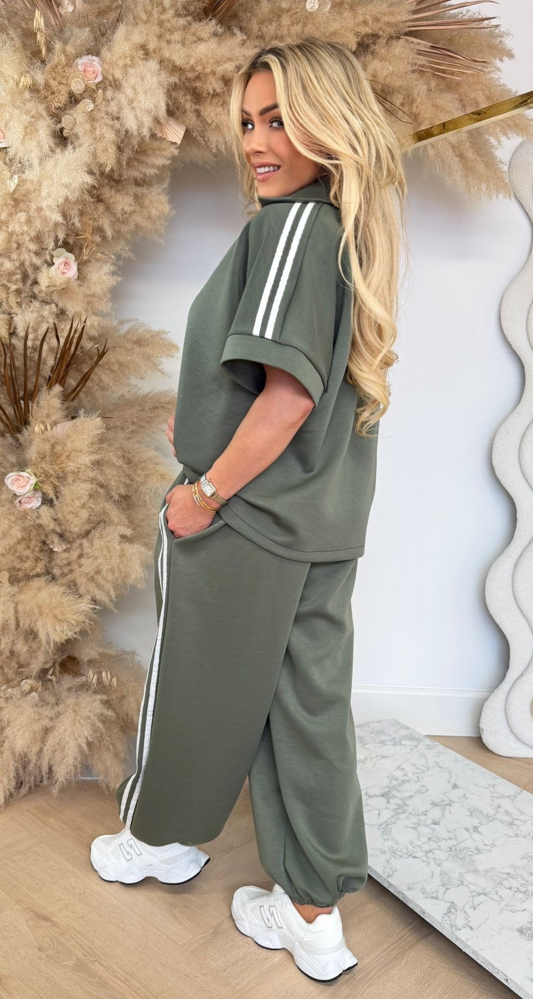 CHAYENNE STRIPE SET ARMYGREEN