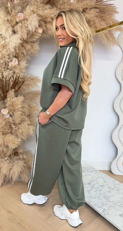CHAYENNE STRIPE SET ARMYGREEN