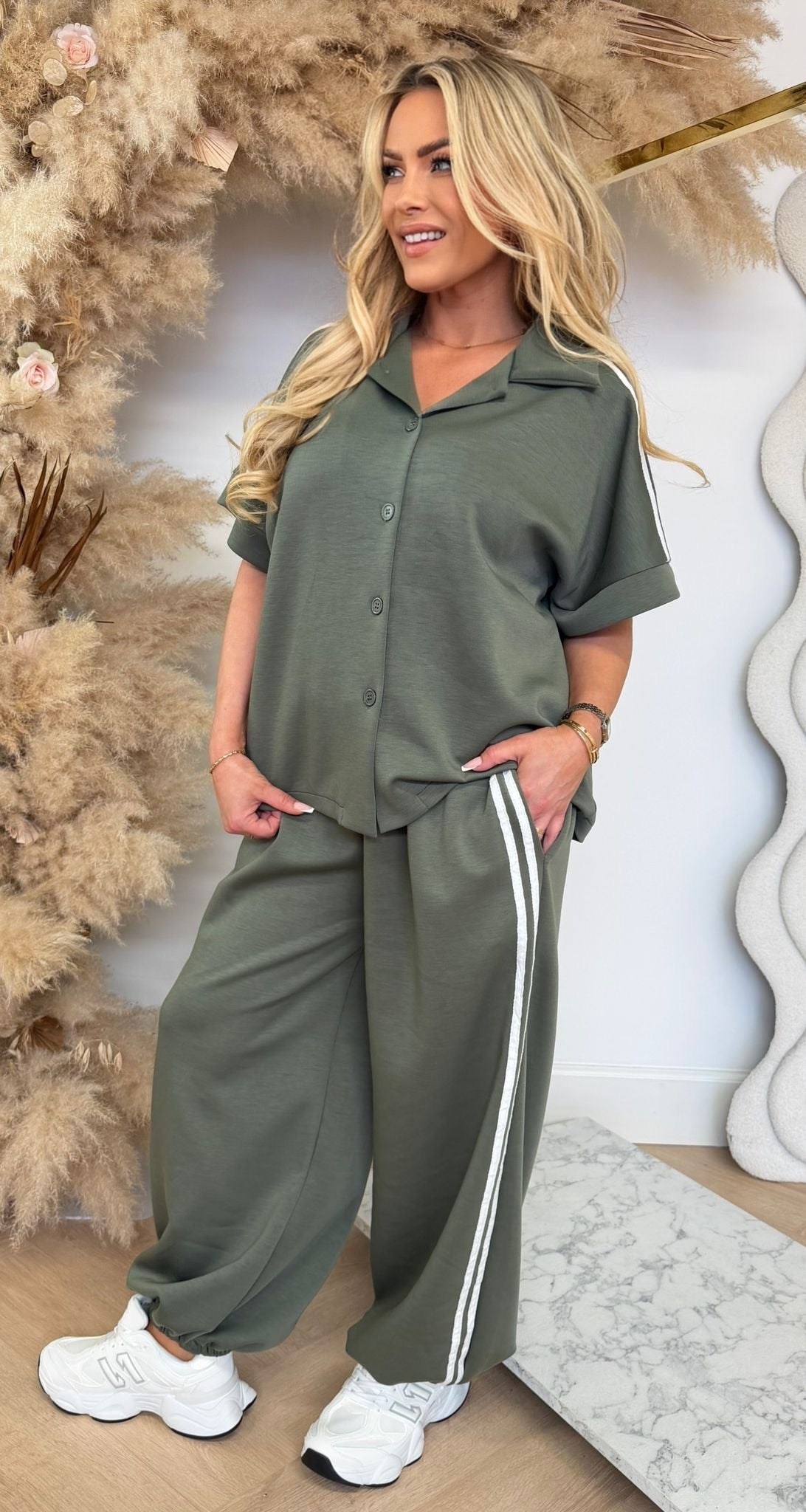 CHAYENNE STRIPE SET ARMYGREEN