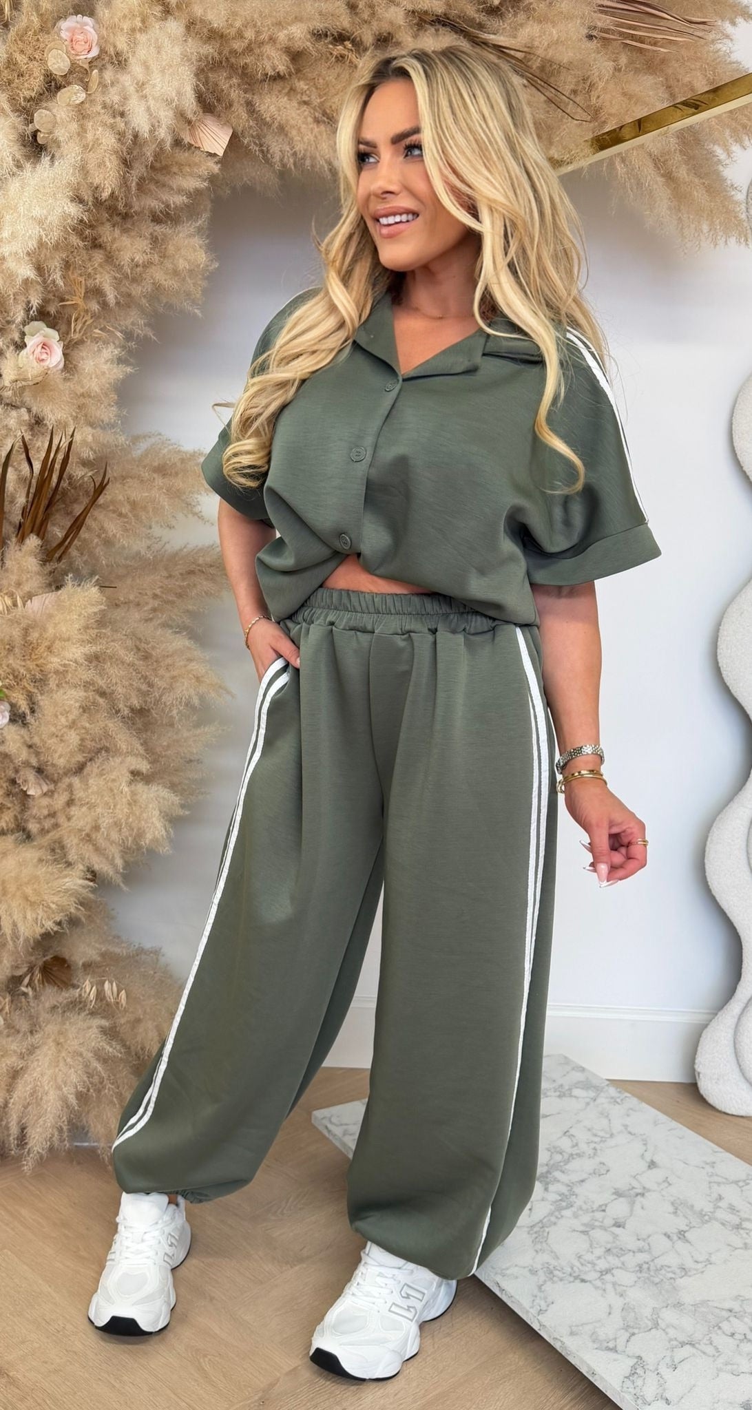 CHAYENNE STRIPE SET ARMYGREEN