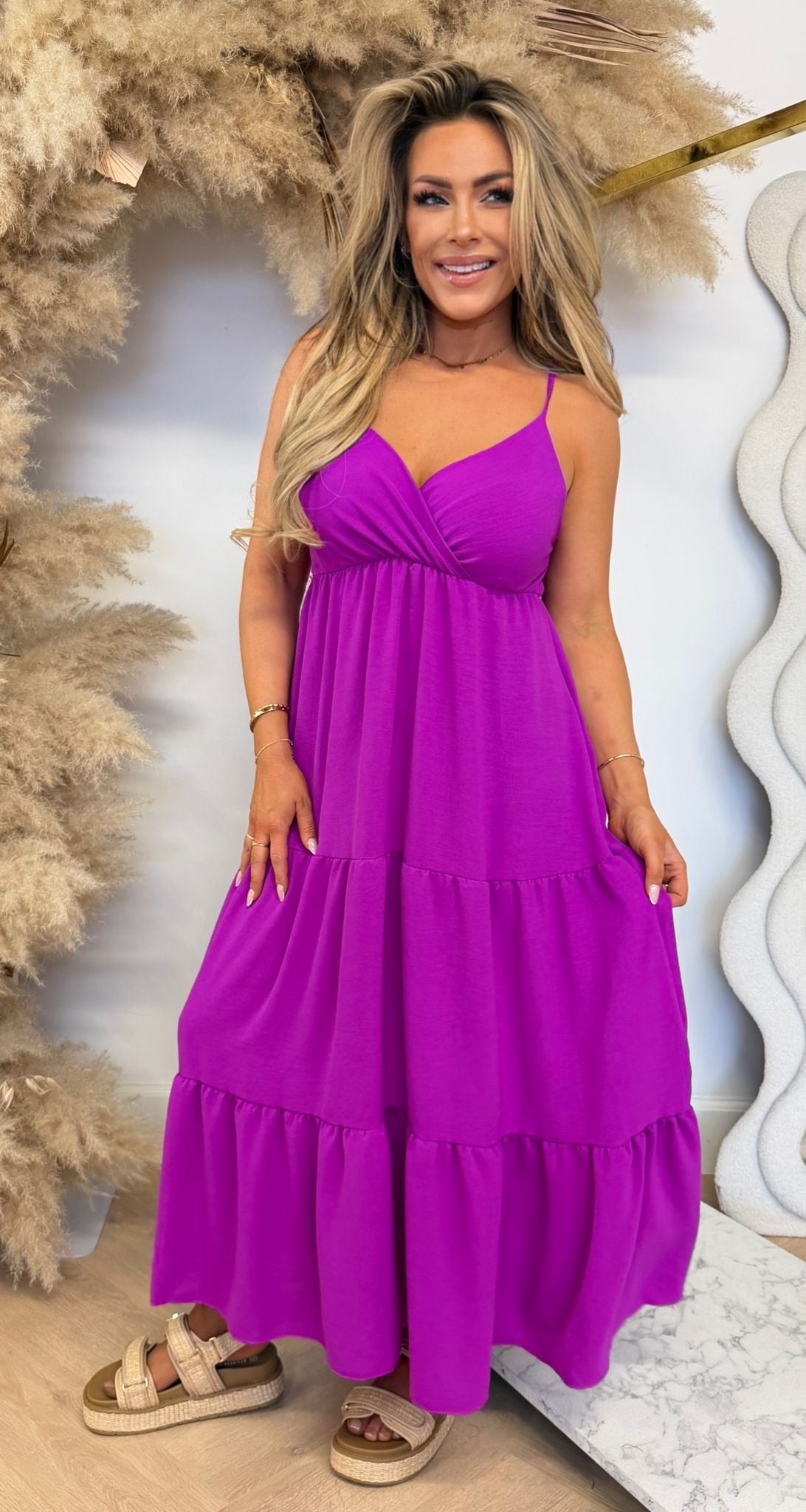 FLOWY MAXI DRESS PURPLE