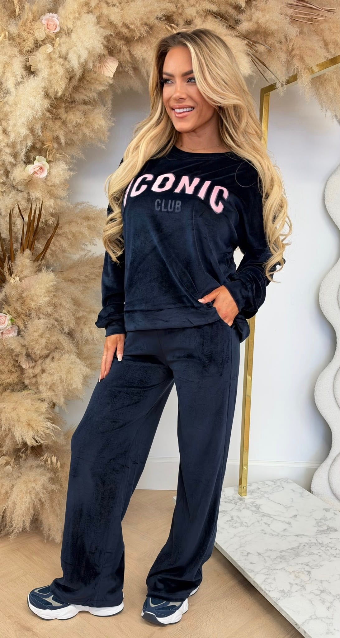 BEST ICONIC VELVET SET 1073 NAVY