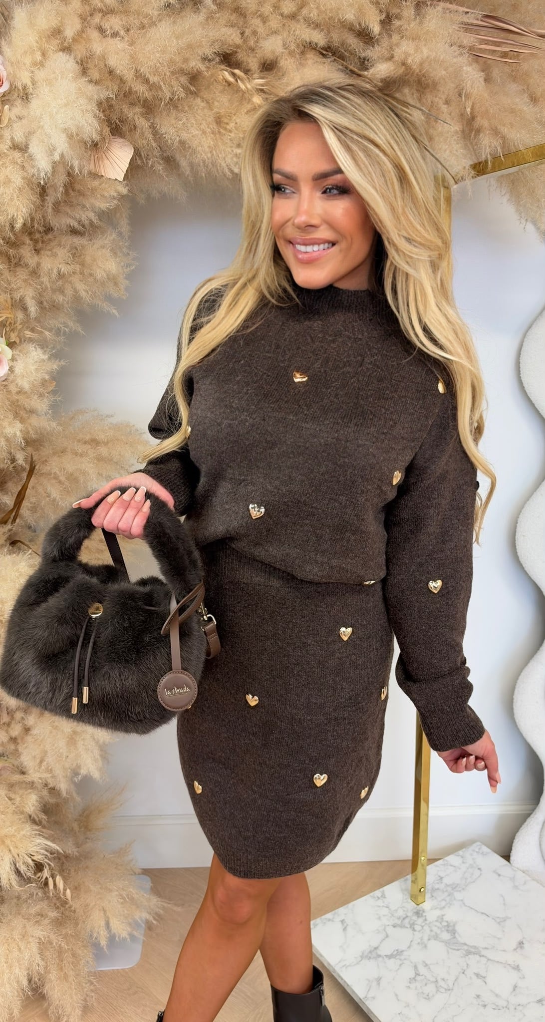 ENDLESS LOVE KNIT SET 817 CHOCO