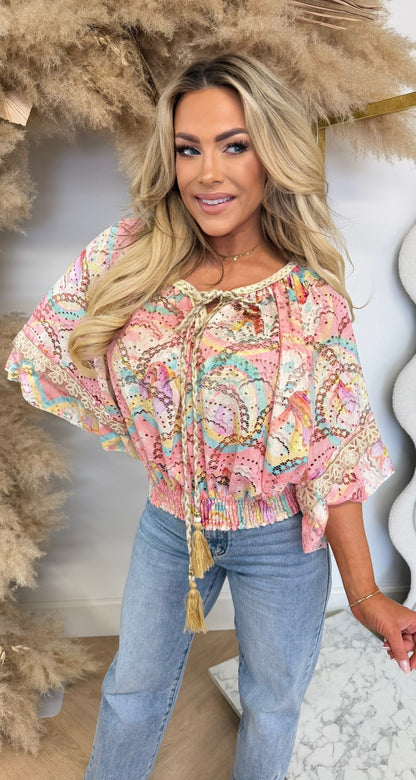 FLOWER LACE TOP PASTEL