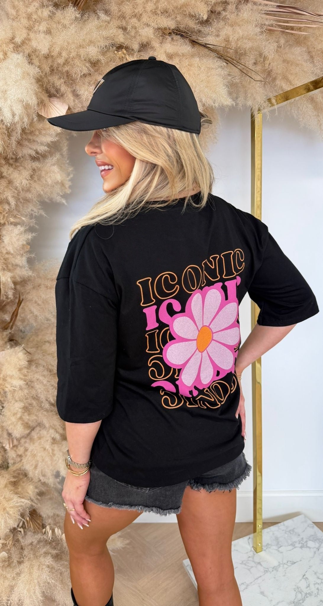 FLOWER ICONIC TEE 2665 BLACK