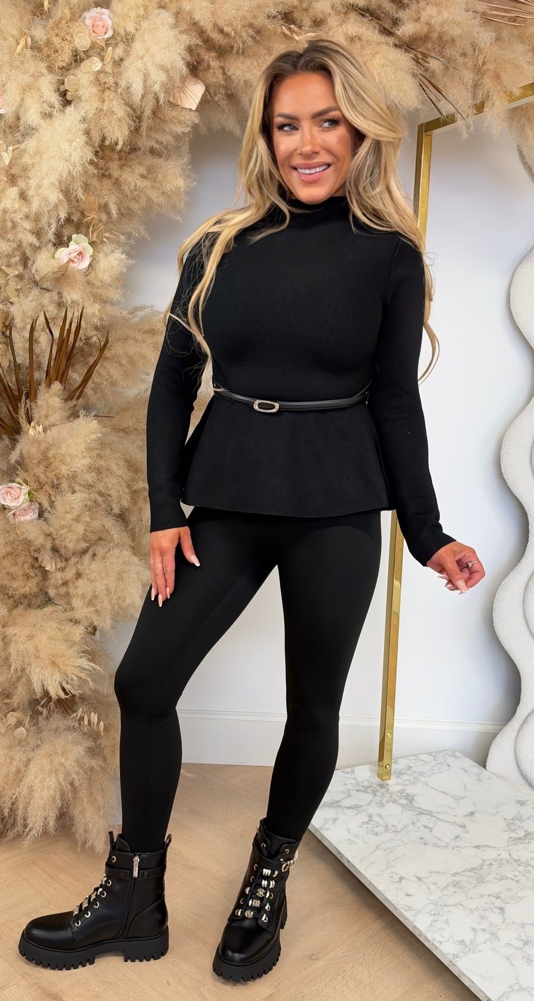 MABEL BELT TOP 20971 BLACK