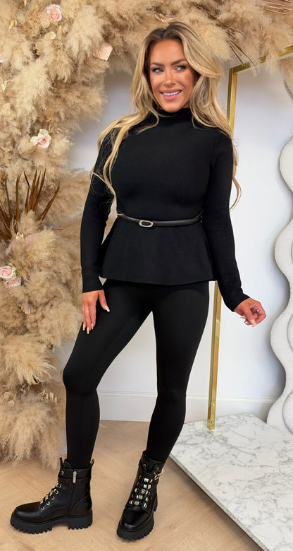 MABEL BELT TOP 20971 BLACK
