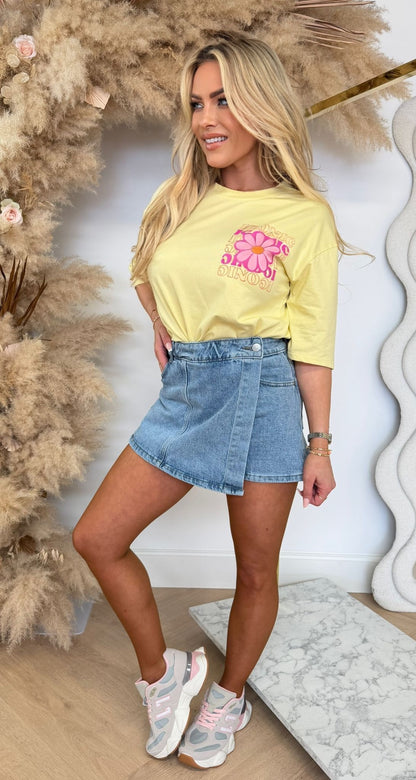 FLOWER ICONIC TEE 2665 YELLOW