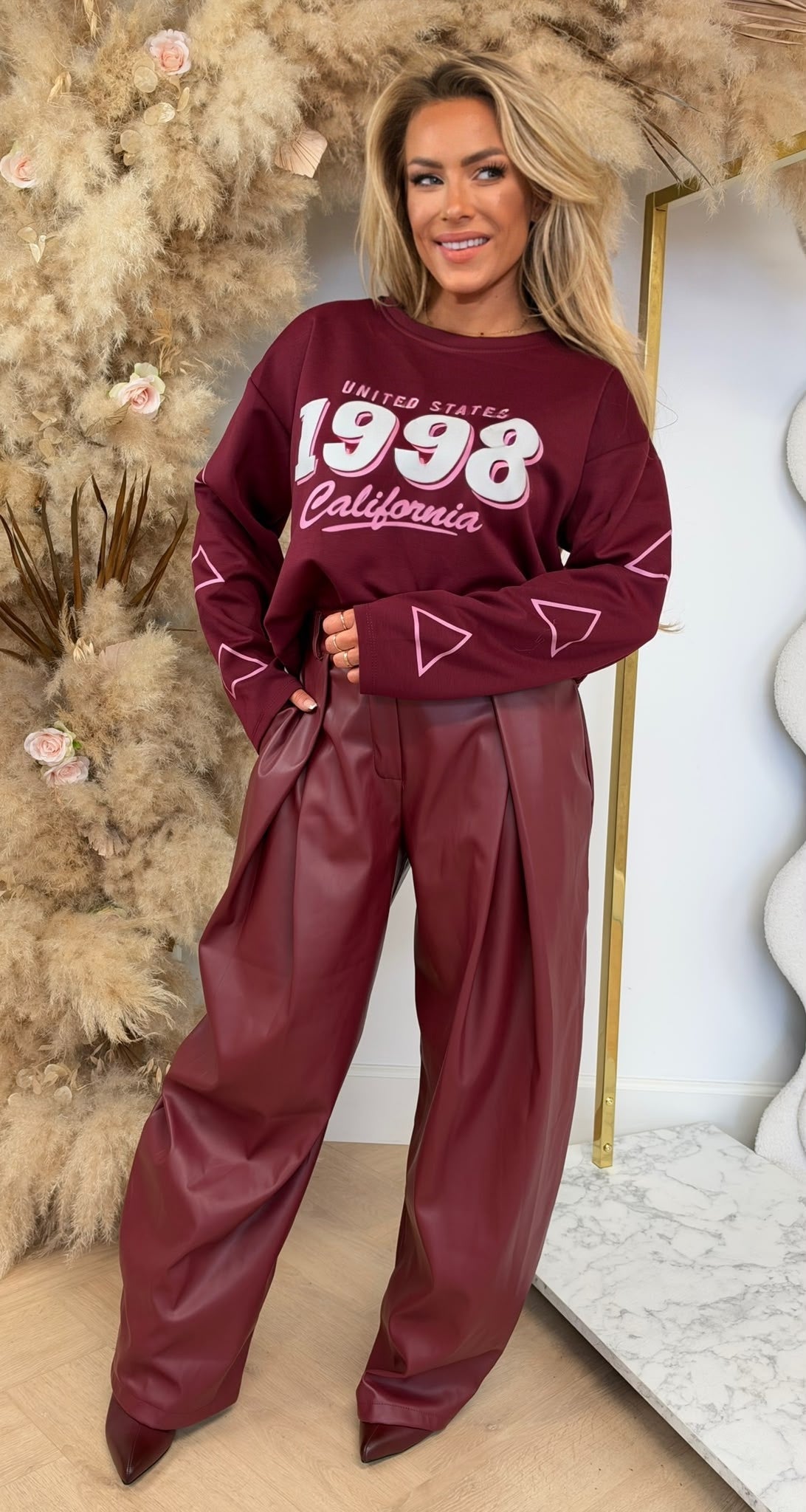 CALIFORNIA 1998 TRIANGEL SWEAT BORDEAUX