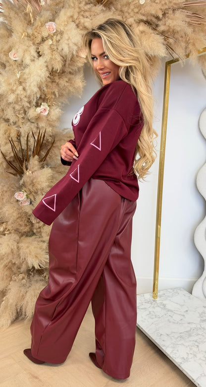 CALIFORNIA 1998 TRIANGEL SWEAT BORDEAUX