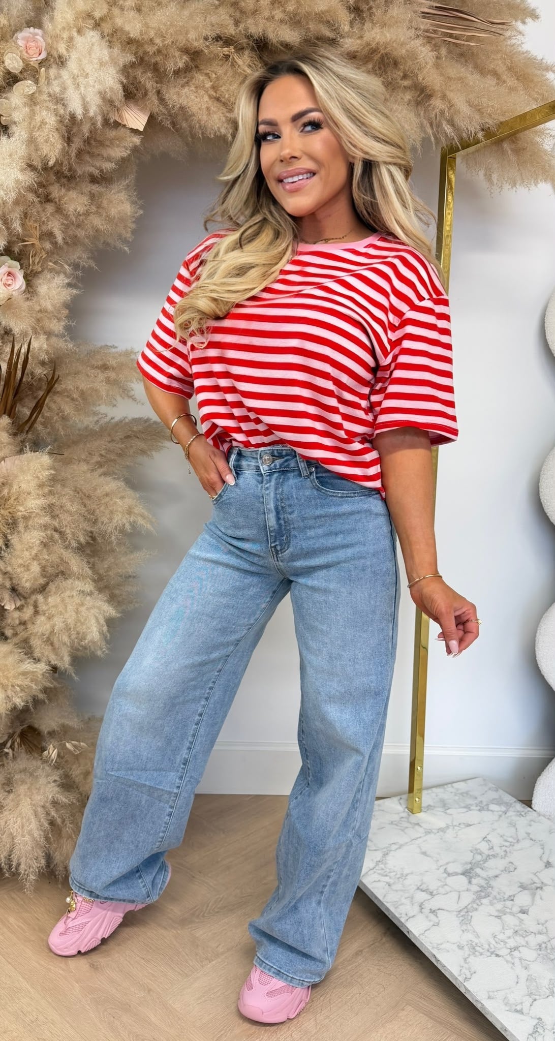 KAYLLA STRIPE SHIRT 962 RED