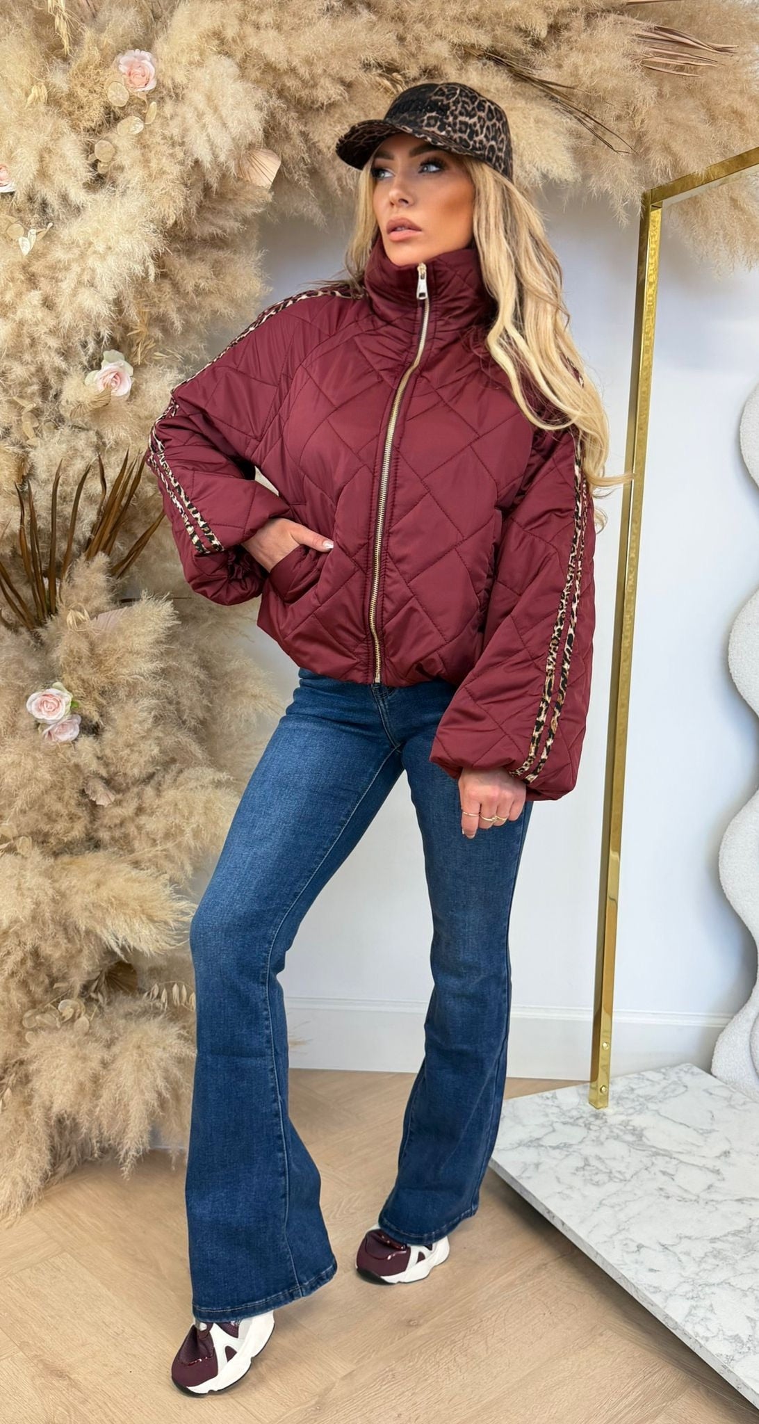 DIDI LEO STRIPE JACKET BORDEAUX