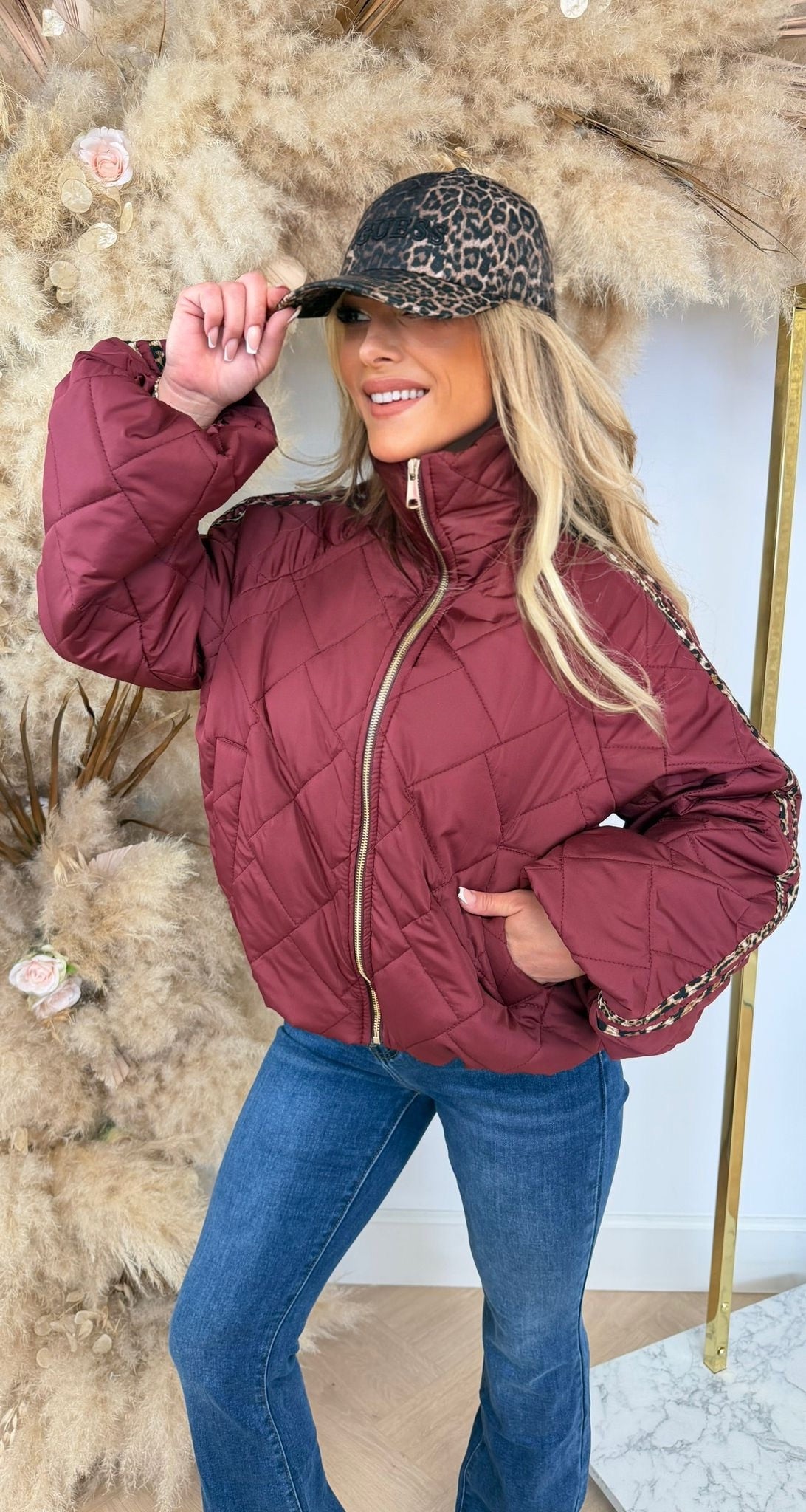 DIDI LEO STRIPE JACKET BORDEAUX