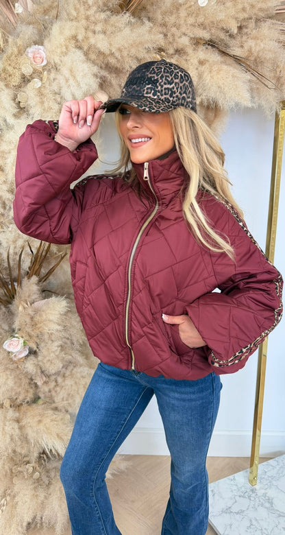 DIDI LEO STRIPE JACKET BORDEAUX
