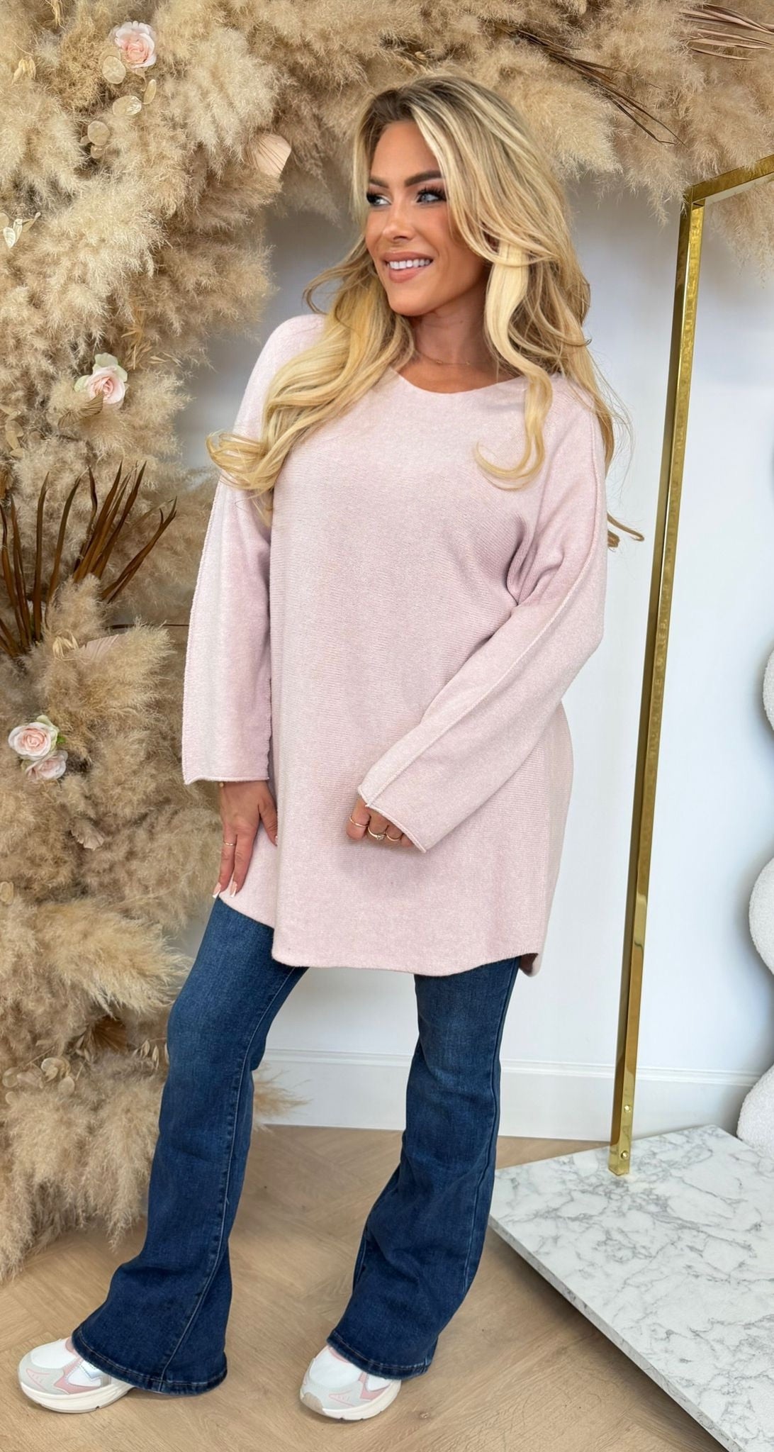 KIMMY SOFT LONG TOP BEIGE