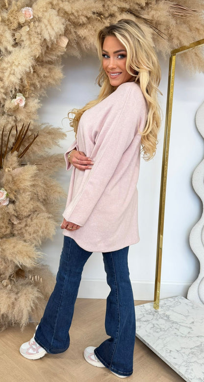 KIMMY SOFT LONG TOP BEIGE