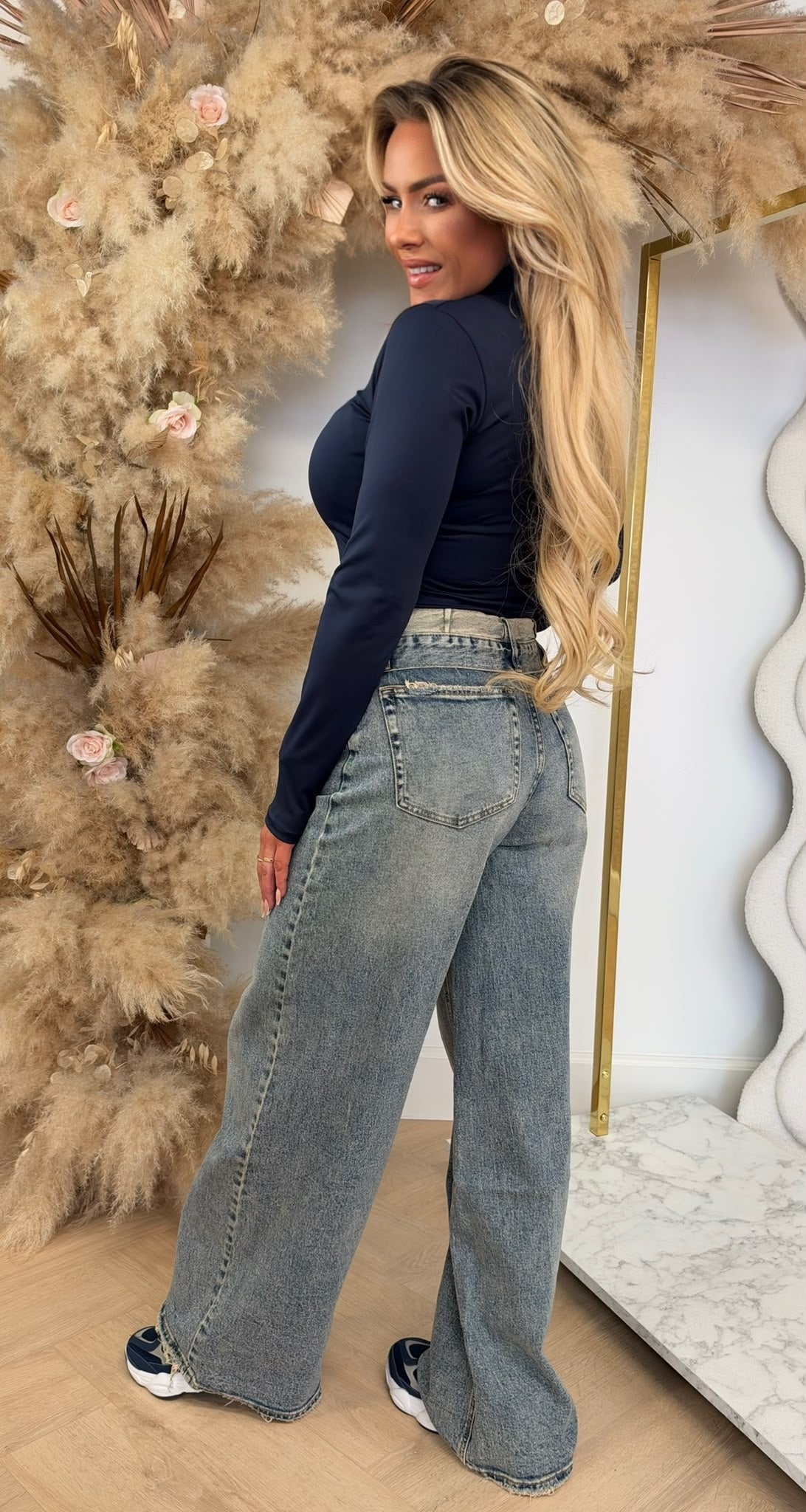 JASMIJN BASIC KOL TOP NAVY