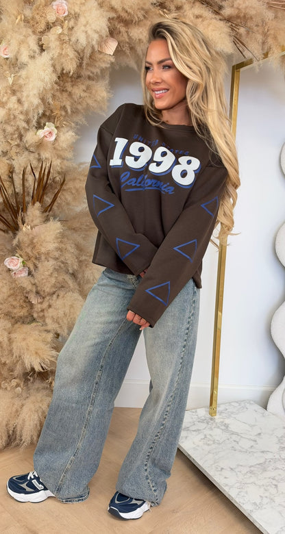 CALIFORNIA 1998 TRIANGEL SWEAT CHOCO