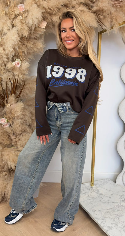 CALIFORNIA 1998 TRIANGEL SWEAT CHOCO