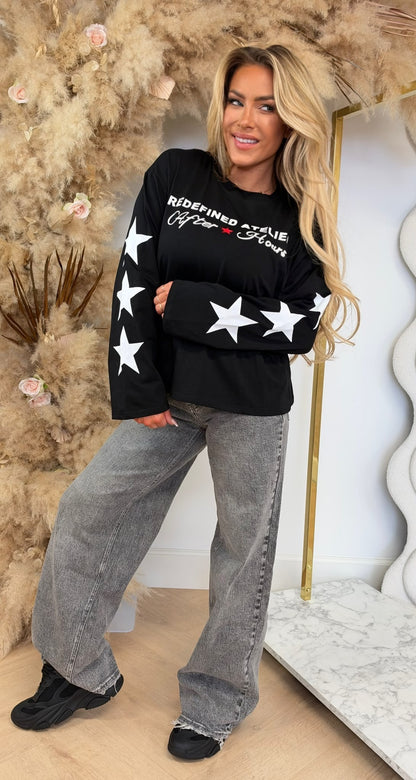 REFINED ATELIER LONGSLEEVE TEE 311 BLACK