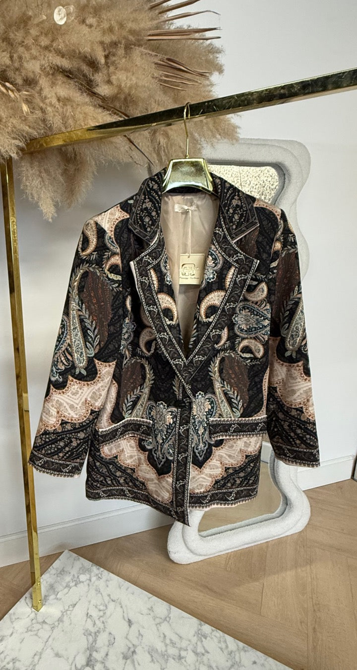 PAISLEY BLAZER BLACK