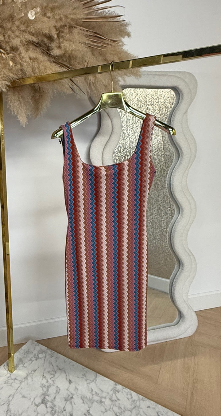 JOANNA WAVE TANKDRESS BURGUNDY
