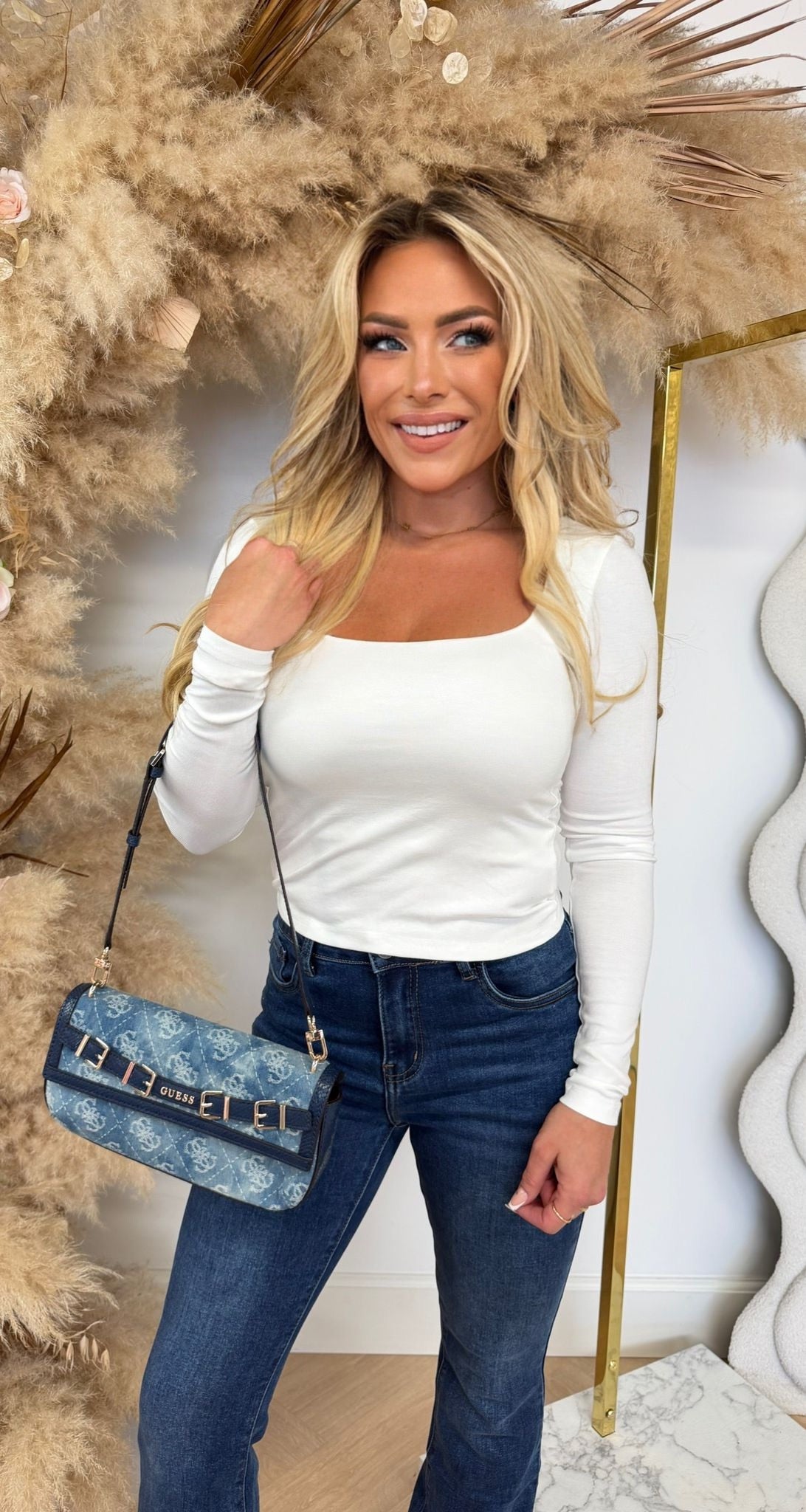 MINOU BASIC STRETCH TOP WHITE