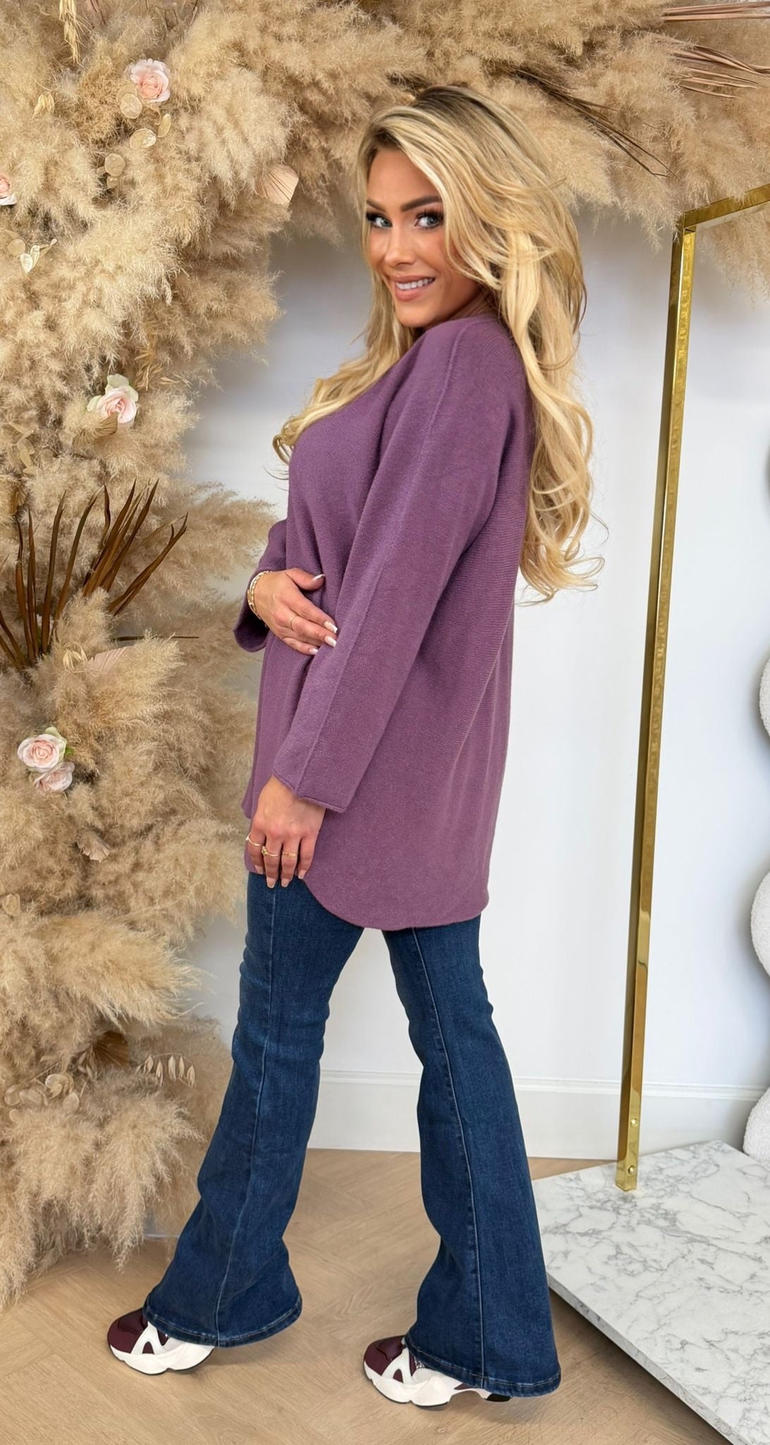 KIMMY SOFT LONG TOP PURPLE