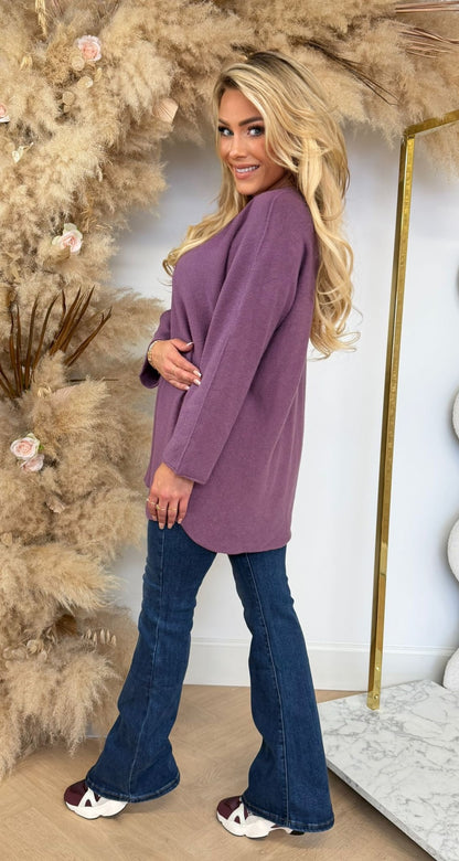 KIMMY SOFT LONG TOP PURPLE