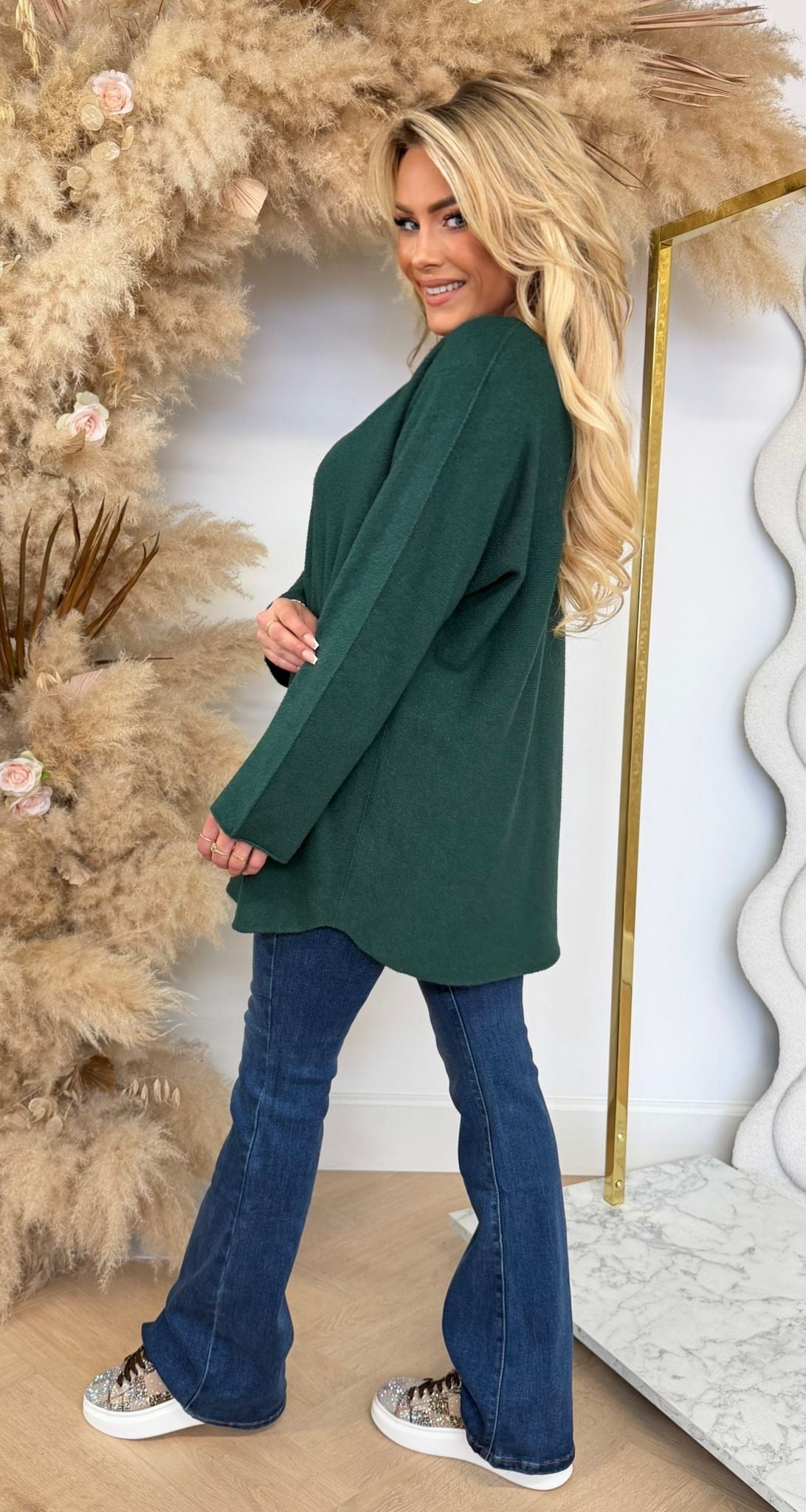 KIMMY SOFT LONG TOP GUCGREEN