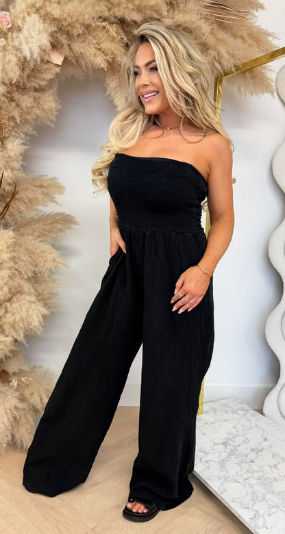 ELIN STRAPLESS JUMPER BLACK