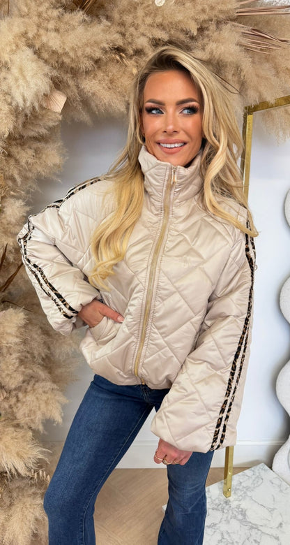 DIDI LEO STRIPE JACKET BEIGE