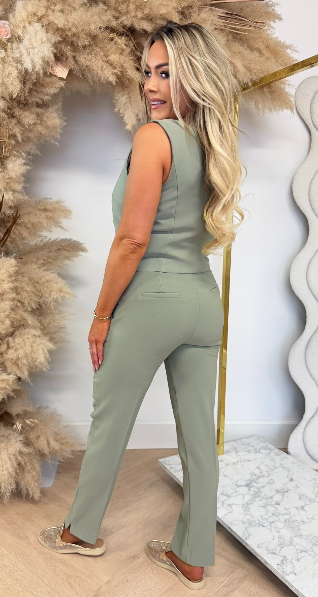 LULU MARY GILET GL014 OLIVE