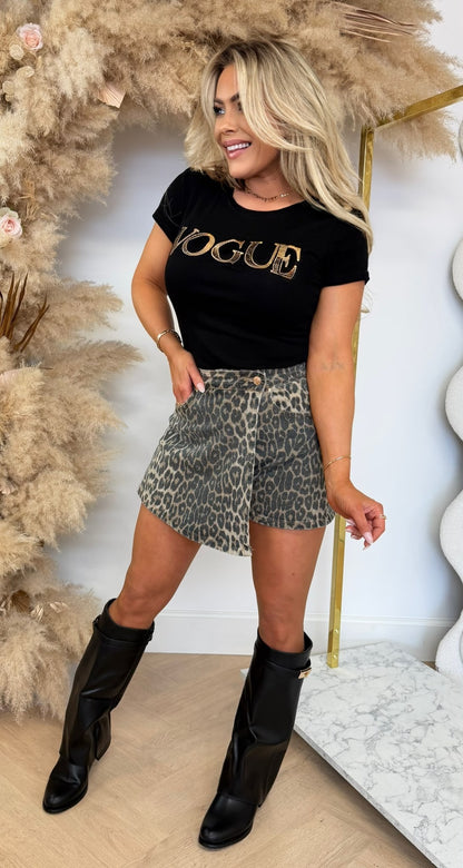 VOGUE BUTTON SHIRT G5902 BLACK