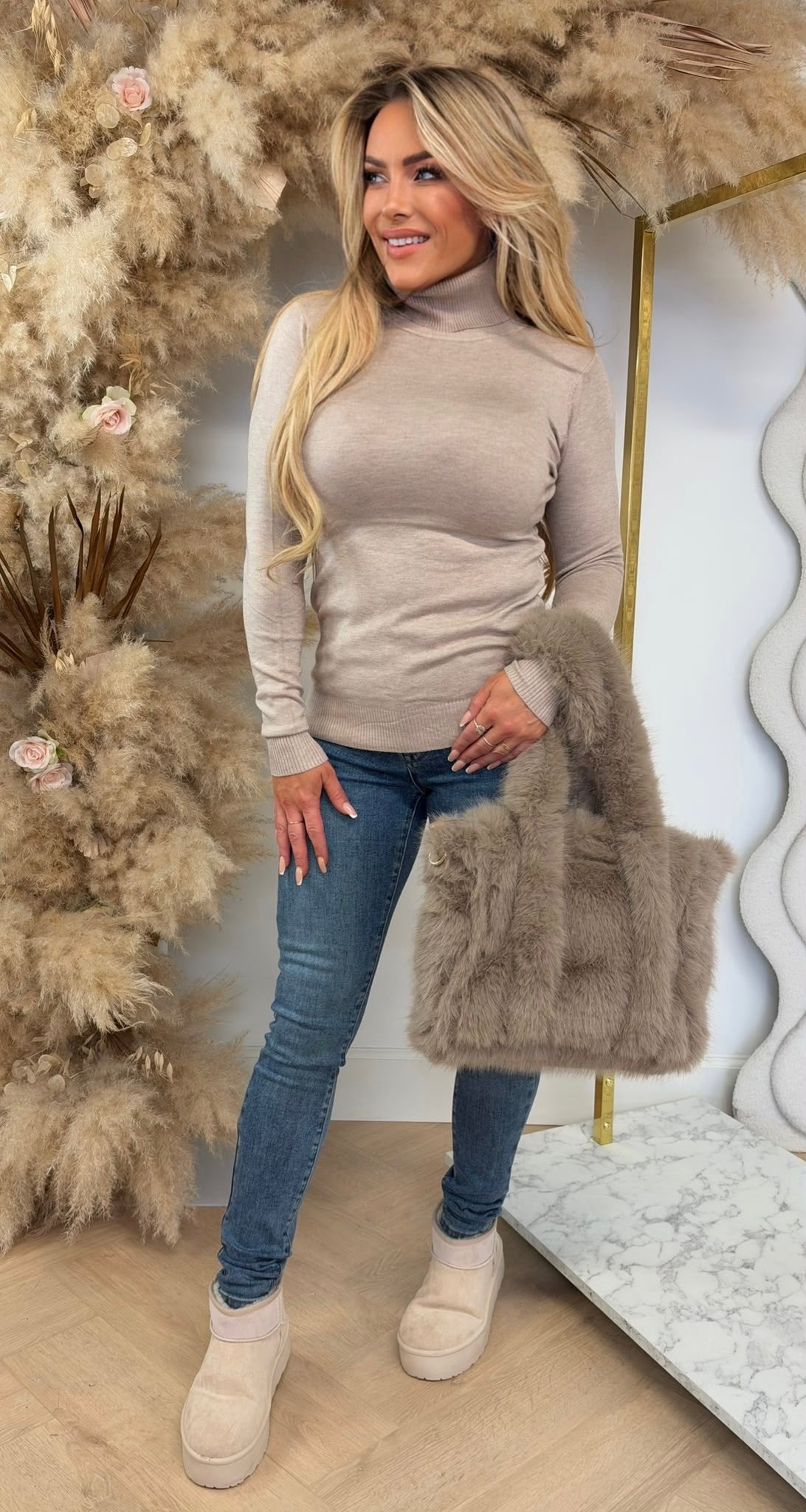 STRETCH KOL TOP 5117  BEIGE