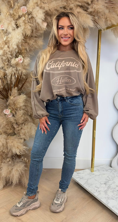 HUSTLERS BALLOON LONGSLEEVE TAUPE
