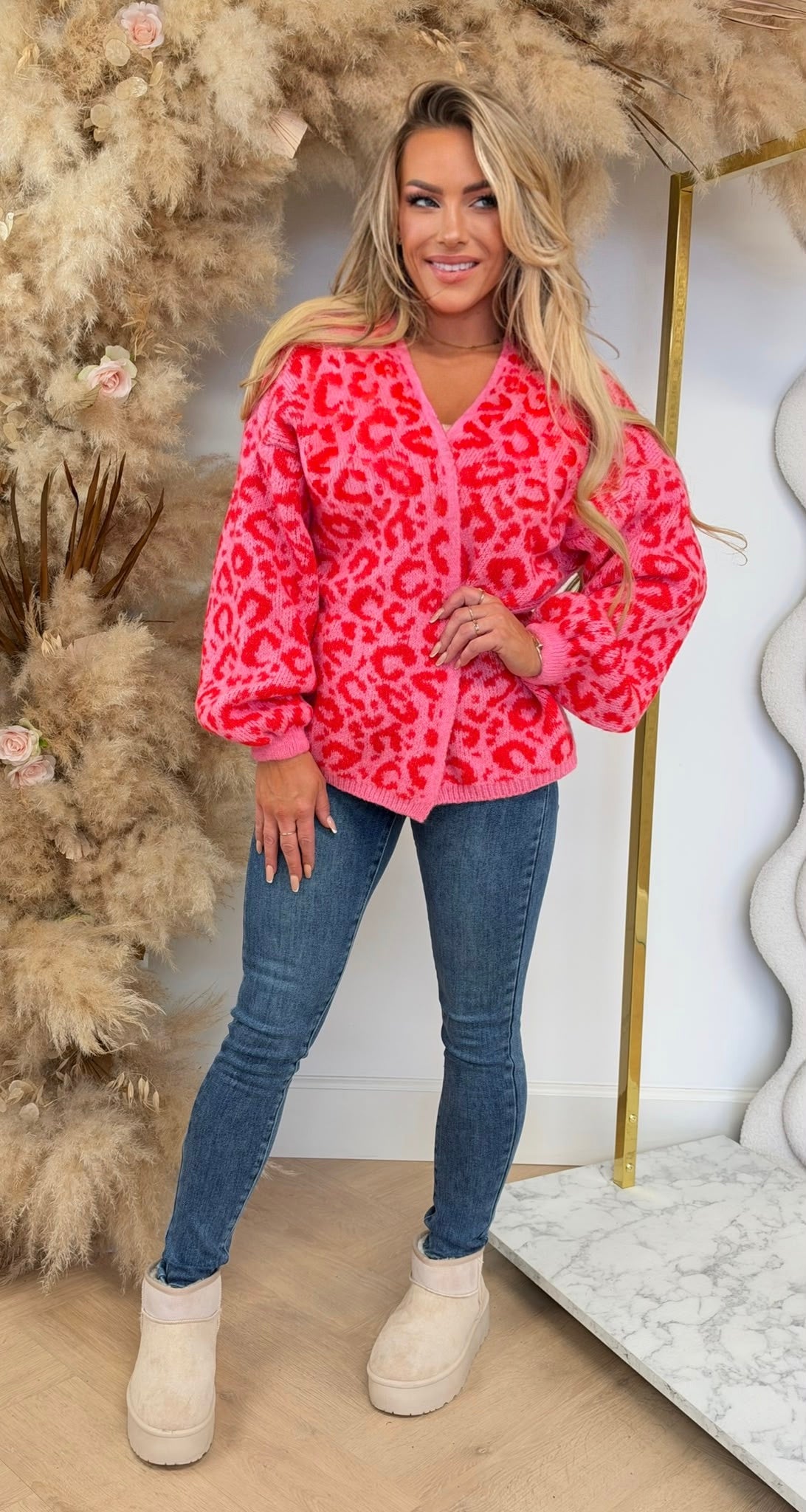 LEOPARD SOFT VESTJE 4537 RED