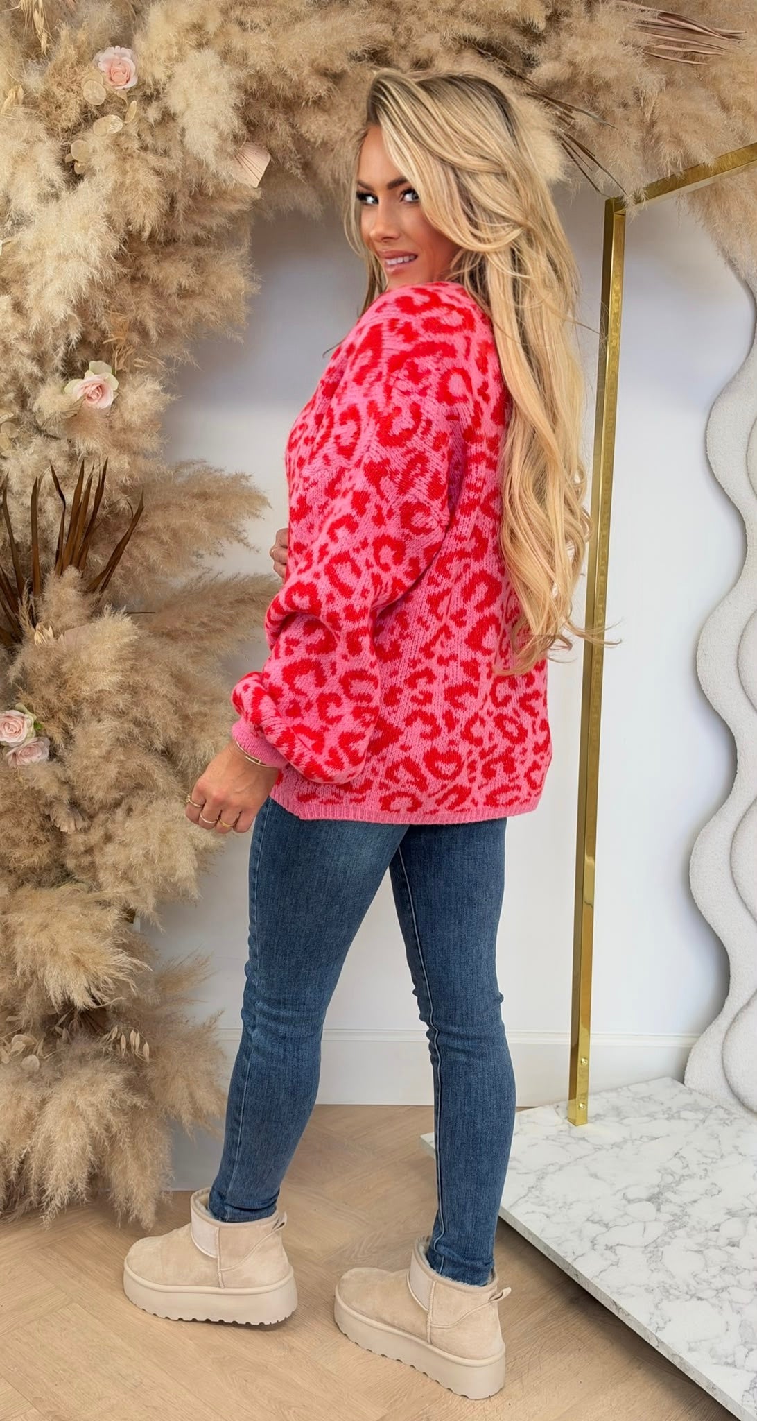 LEOPARD SOFT VESTJE 4537 RED